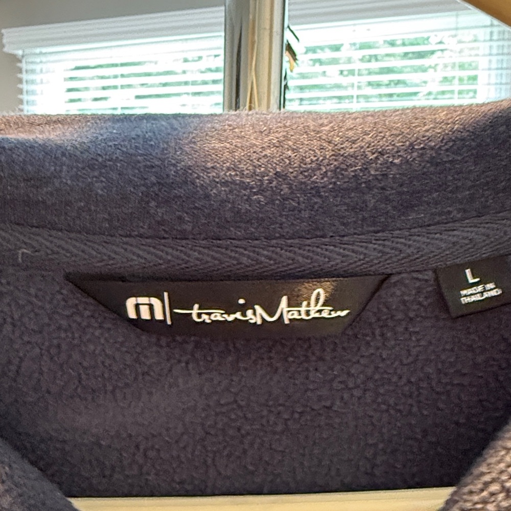 Travis Mathew navy heathered Zip-Up Sweater - Picture 2 of 4